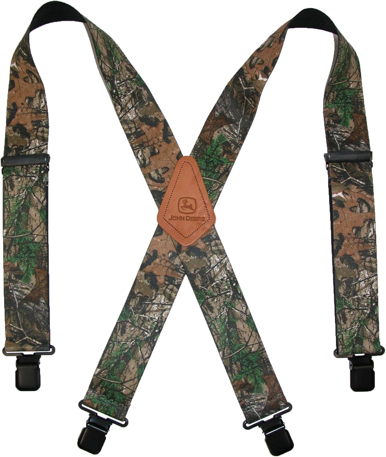 John Deere Men's Realtree Camouflage ClipEnd Suspenders, Camouflage