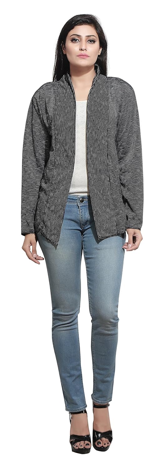 bfly women's fleece shrugs (black)