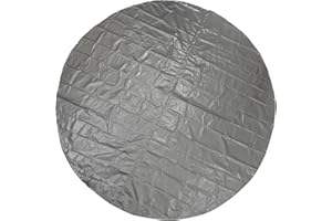 GUARD SHIELD Round Tarp Waterproof Heavy Duty Silver/Black 12 Feet Cover Outdoor Inflatable Pool Ground Cloth Tarps for Under Pool