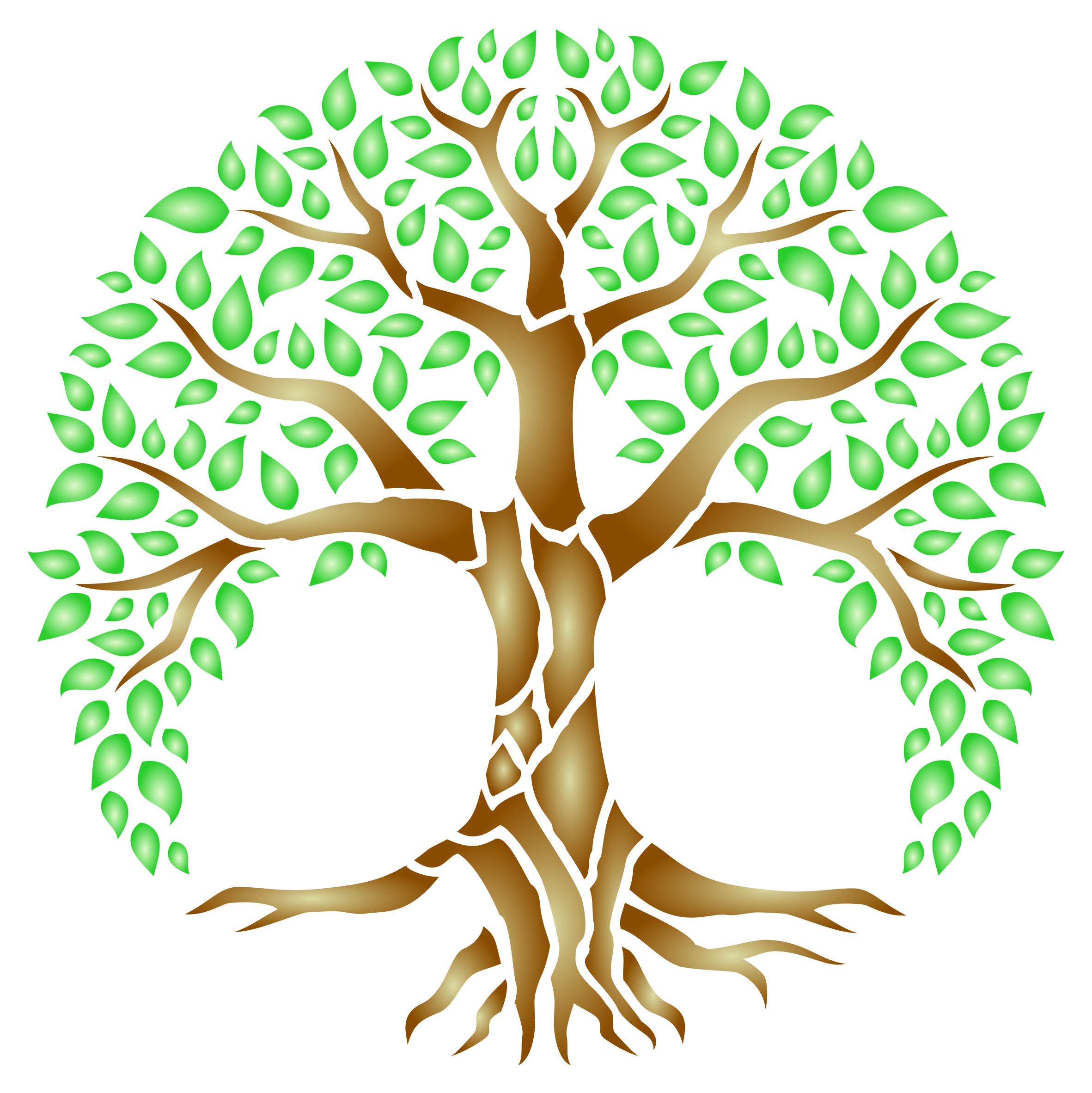 Tree of Life Stencil, 35.5 x 35.5 cm (L) - Sacred Mandala World Tree Wall Stencils