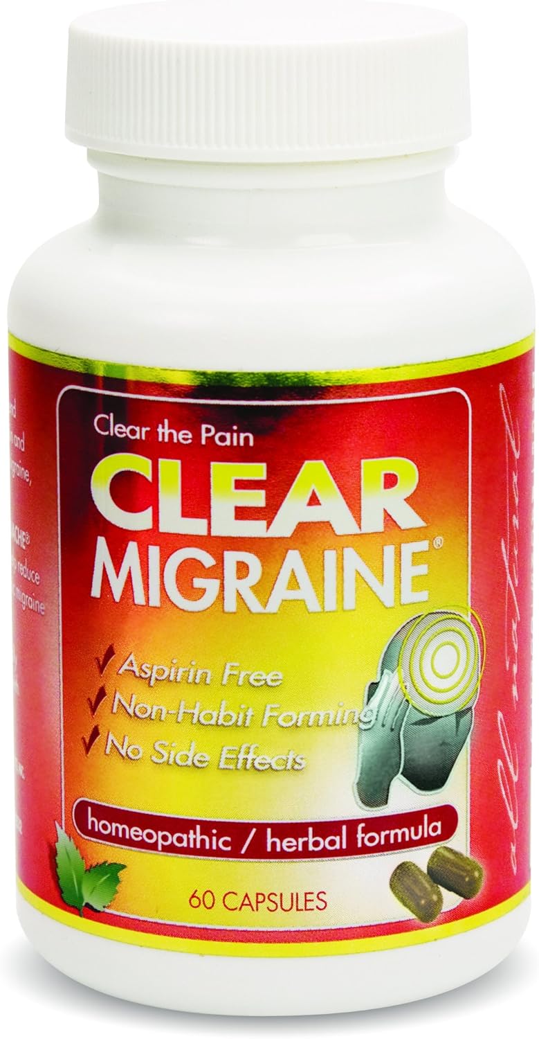 Clear Products Homeopathic Formula, Migraine, 60 Count: Health & Personal Care