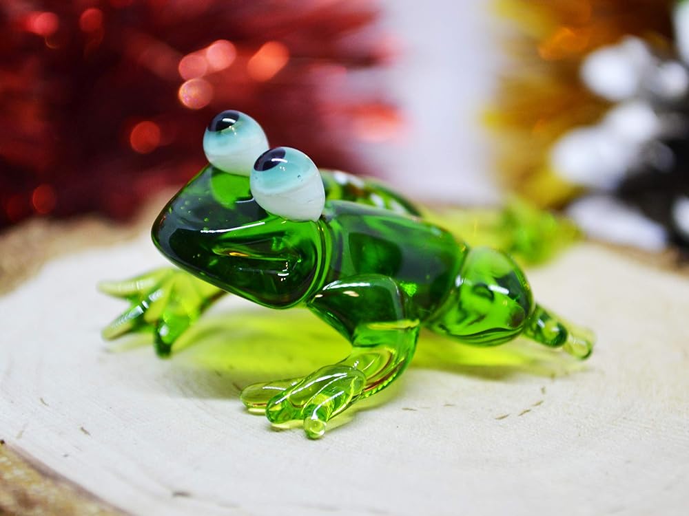 Glass Frog Figurine Collectible Animals Glass Frog