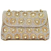 VESONNY Rhinestone Evening Clutch Purse for Women - Sparkling Formal Handbag with Strap for Weddings, Parties, Prom, Cocktail