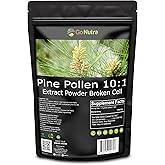 Go Nutra Pine Pollen Powder | Wild Harvested & Broken Cell Wall | Pure 10:1 Pine Pollen Extract, Antioxidant-Rich & Androgenic | Supports Health, Energy | Vegan, Non-GMO, Gluten Free | 16 Ounce (1lb)