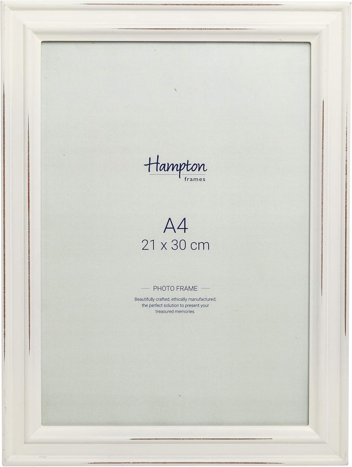 Hampton Frames PAL3019A4W Bilderrahmen, Shabby Chic, A4, 21 x 30 cm
