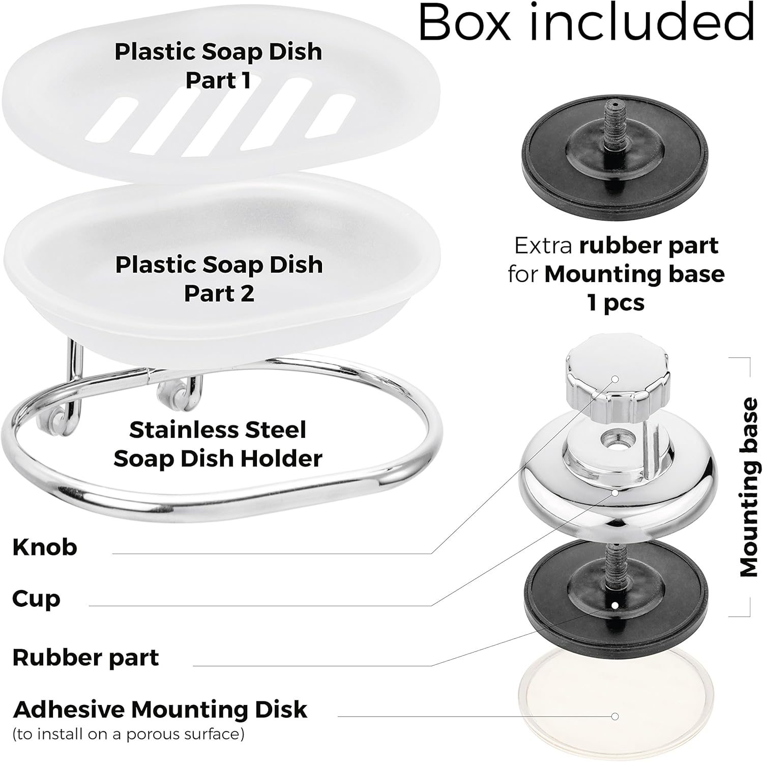 hasko suction cup soap dish