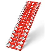 Miucoguier 55 Nut and Bolt Thread Checker, 19SAE/17Metric &amp; 19 Drill Gauges | Wall-Mounted Thread Gauge &amp; Bolt Size Finder Instantly Identifies Nut, Bolt &amp; Drill Sizes, Ideal for Workshop, Repairs, DIY