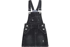 KIDSCOOL SPACE Girls Denim Skirts,Baby Little Big Girls Ripped Soft Stretchy Jeans Overall Dress