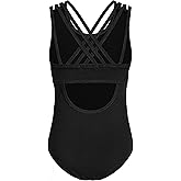 Arshiner Girls Ballet Leotards Dance Gymnastic Outfits Crisscross Straps Sleeveless Tank Dancewear