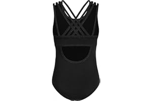 Arshiner Girls Ballet Leotards Dance Gymnastic Outfits Crisscross Straps Sleeveless Tank Dancewear