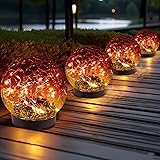 JKIMK Solar Globe Lights Outdoor Waterproof-Solar