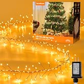 SmartDawn Fairy Lights Plug in, 388 LED Twinkle Lights for Christmas Decor | 10Ft Twinkle String Lights for Bedroom, Firecracker Lights for Ceiling Wreath Window Wedding Christmas Tree Decor