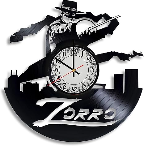 Amazon Krykavskyi アートデザインゾロマスク ビニール壁時計 ゾロソード ゾロ コスプレ ゾロロフィギュア ゾロ ゲイ ブレード ゾロ メダリオン 置き時計 掛け時計 オンライン通販