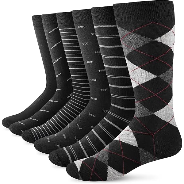 Easton Marlowe Herren Socken 6er Pack, Gekämmte Baumwolle, Dezent Gemustert, Größen Wählbar, Made In Europe