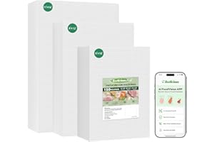 Beelicious Pro Vacuum Sealer Bags for Food Storage 150 Gallon 11" x 16" and Quart 8" x 12" and Pint 6" x 10", with BPA-Free, Commercial PreCut Vacuum Seal Bags for Sous Vide & Seal a Meal