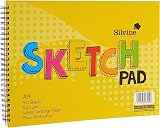 Silvine A4 Sketch Pad 40 Sheets 100gsm Twin Wire Landscape 210 x 297mm view 4