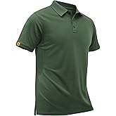 ZITY Men's Golf Shirts Short Sleeve Collared Polo Shirts for Men Moisture Wicking Solid Tennis Shirt
