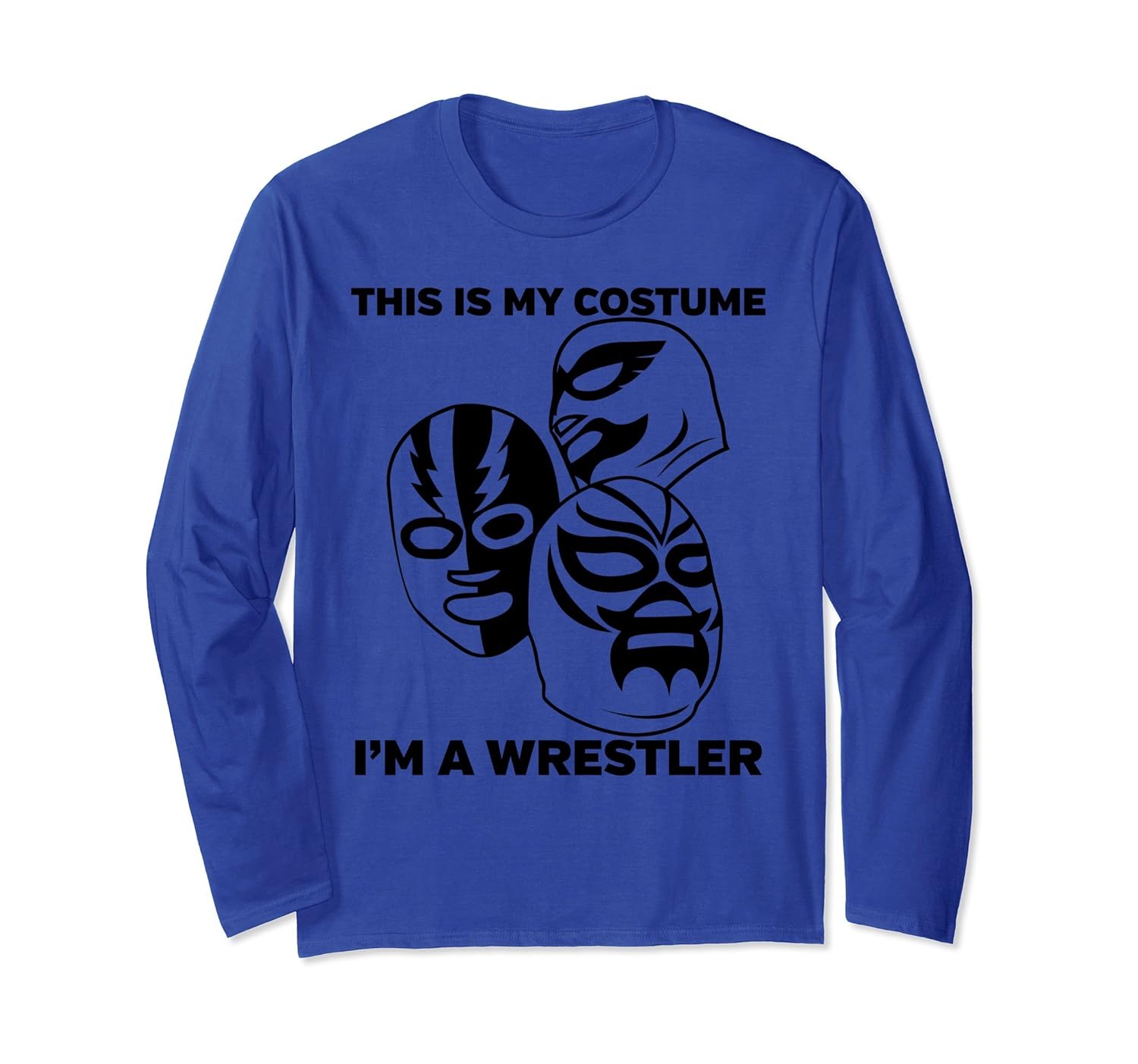 Wrestler Halloween Costume Long Sleeve Tshirt Wrestling Fans-ANZ