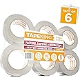 Tape King Clear Packing Tape - XL 110 Yards Per Roll (6 Rolls) - 1.88 Inch Wide Stronger & Thicker 2.7mil, Heavy Duty Adhesive Industrial Depot Tape for Moving Packaging Shipping, Office & Storage