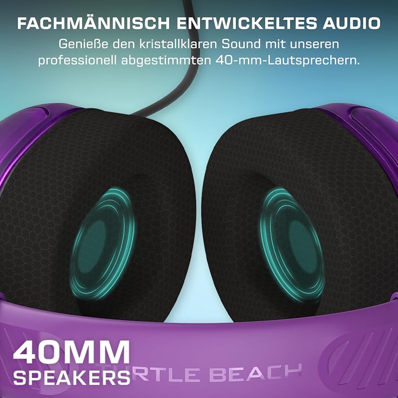 Airlite Fit Kabelgebundenes Gaming-Headset – Offiziell für Nintendo Switch 1 und 2 lizenziert, robust, leicht, Violett