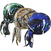 DOCILA 3 Pcs Skull Caps for Men Fashion Sweat Wicking Helmet Liner/Hard Hat Beanie Breathable Motorcycle Cycling Sports Cap