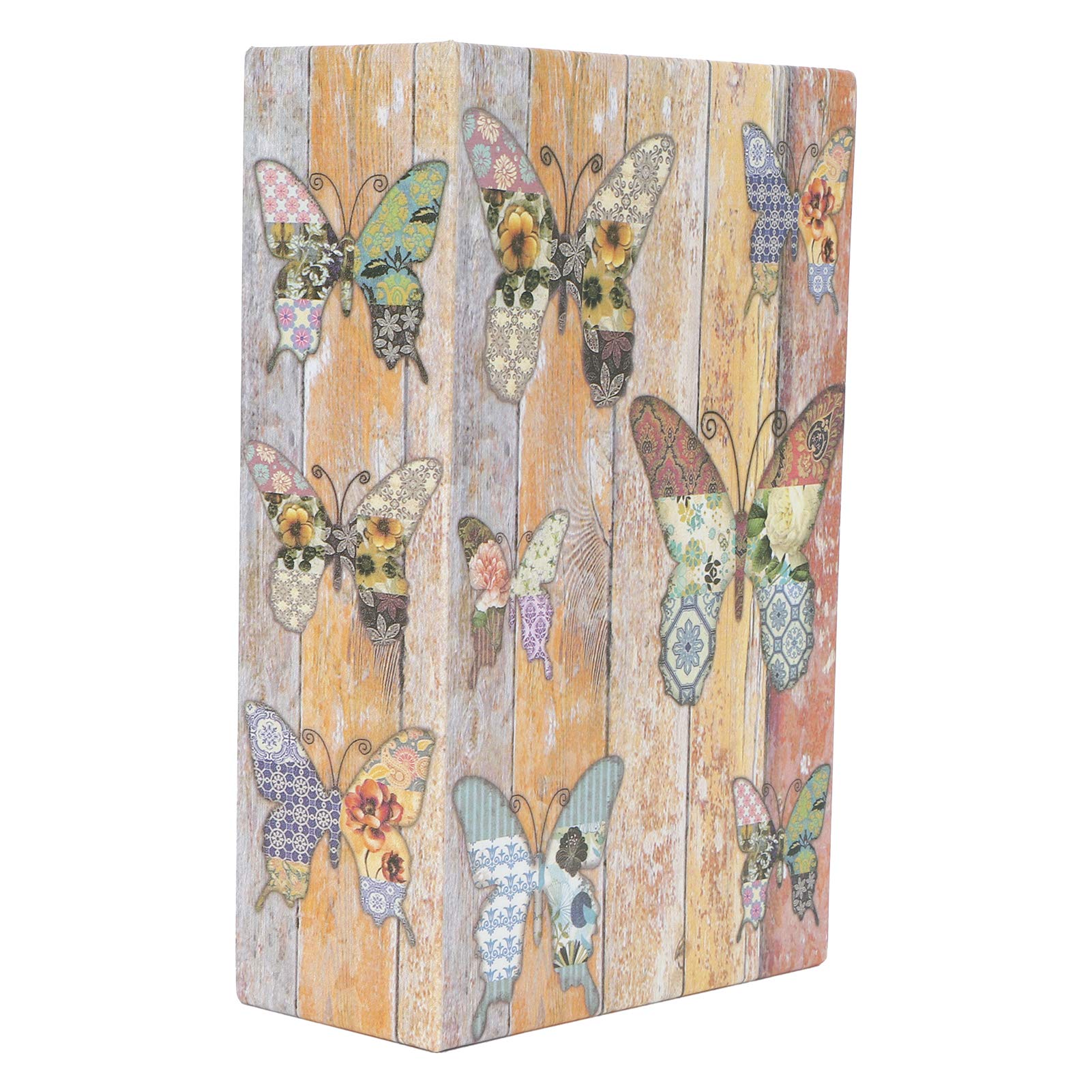 Book Safe with Combination Lock, Alvinlite Hidden Safe Vintage Butterfly Secret Safe Portable Diversion Money Box, Retro Cash Box for Storing Money, Jewelry, Cash and Key