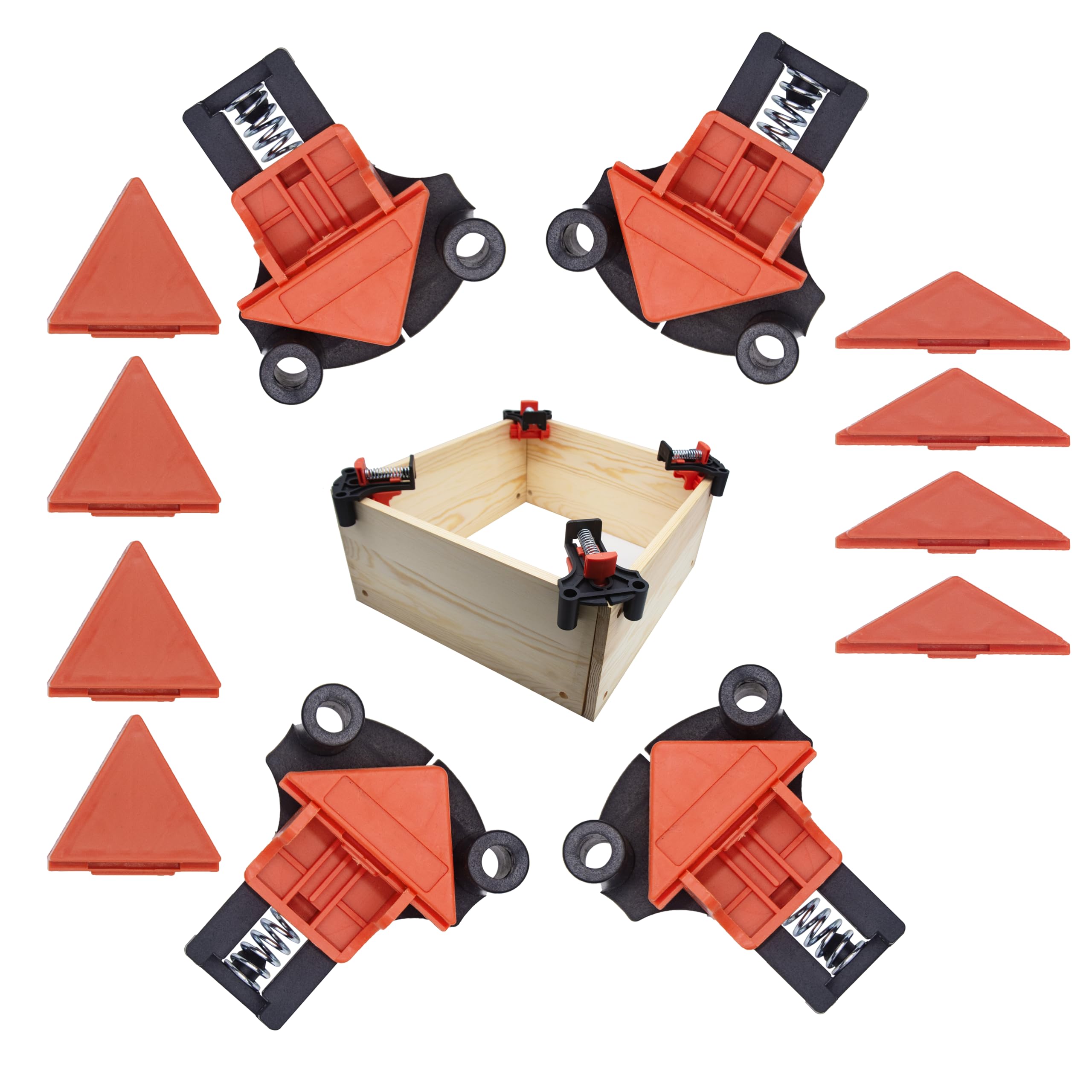 Photo 1 of Professional Corner Clamps for Woodworking, 4-Pack 60°/90°120° Multi Angle Clamp Adjustable Spring Loaded Woodworking Clamp?Woodworking Tools for Cabinets, Picture Frames & DIY Projects