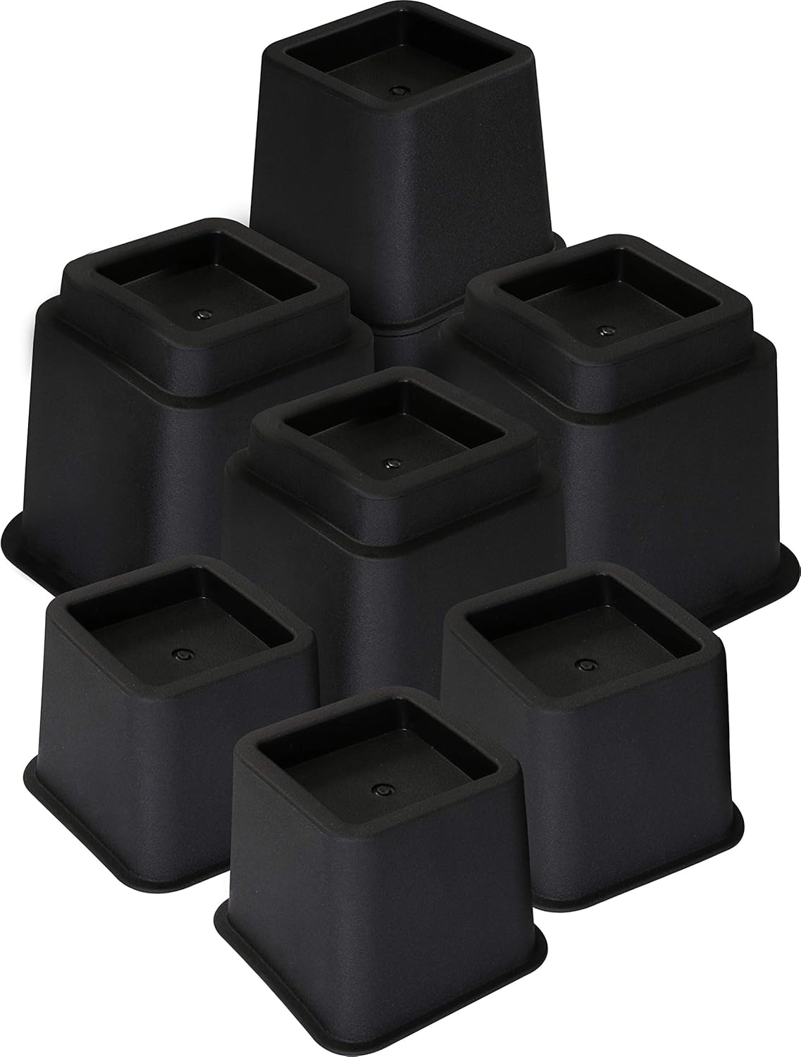 Utopia Bedding Adjustable Bed Furniture Risers - Elevation in Heights 3, 5 or 8 Inch Heavy Duty Risers for Sofa and Table - Supports up to 1,300 lbs - (8 Piece Set, Black): Furniture & Decor