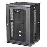 StarTech.com 4-Post 18U Wall Mount Network Cabinet w/ 1U Shelf, 19" Wall-Mounted Server Rack Kit for IT / Data Computer Equipment, Ships Fully Assembled