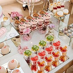 AOZITA 100 Sets, 9 oz Clear Plastic Cups with Dome