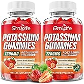 2 Pack Potassium Gummies for Adults, Potassium Chloride Gummies 1200mg Support Leg Cramps & Electrolyte Balance, Strawberry Flavor 120 Count