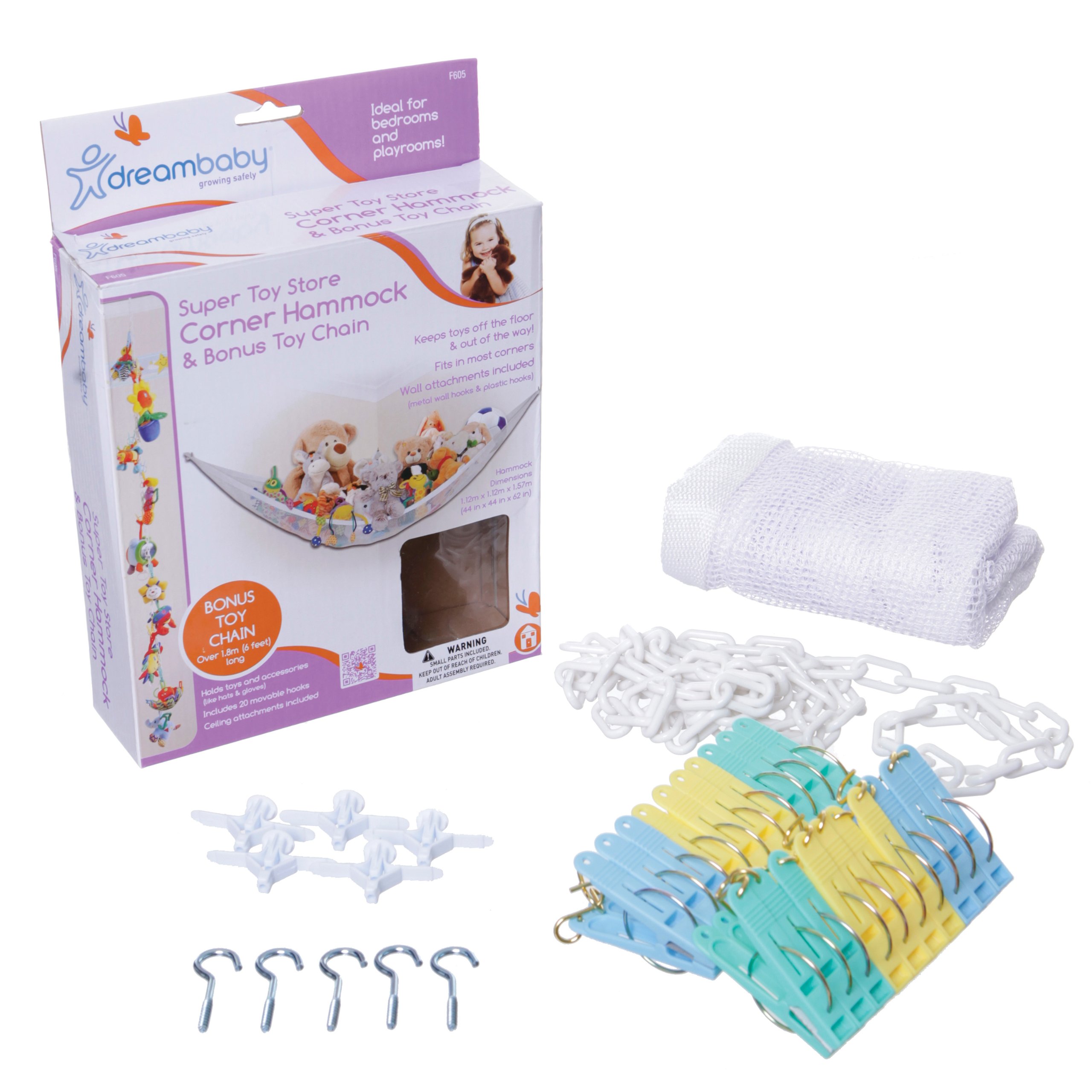 Dreambaby G605 Corner Hammock and Bonus Toy Chain