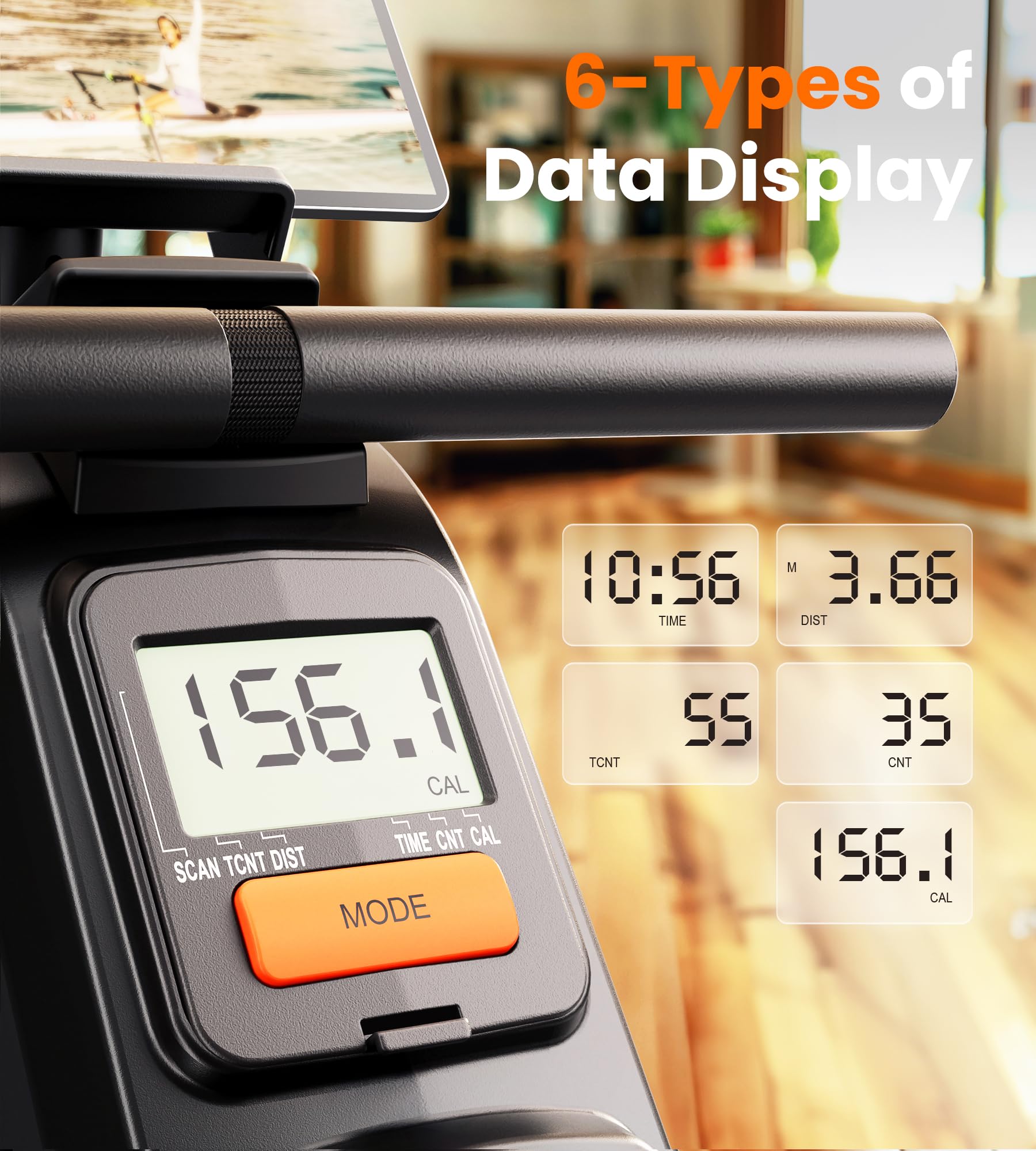 YOSUDA Magnetic/Water Rowing Machine for Home - Rower Machine Use with Bluetooth, App Supported, Rowing Machine for Taller Power Athletes, Comfortable Seat Cushion