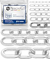 NietFullThings 316 Stainless Steel Short Link Chain 8mm 2m Marine Grade