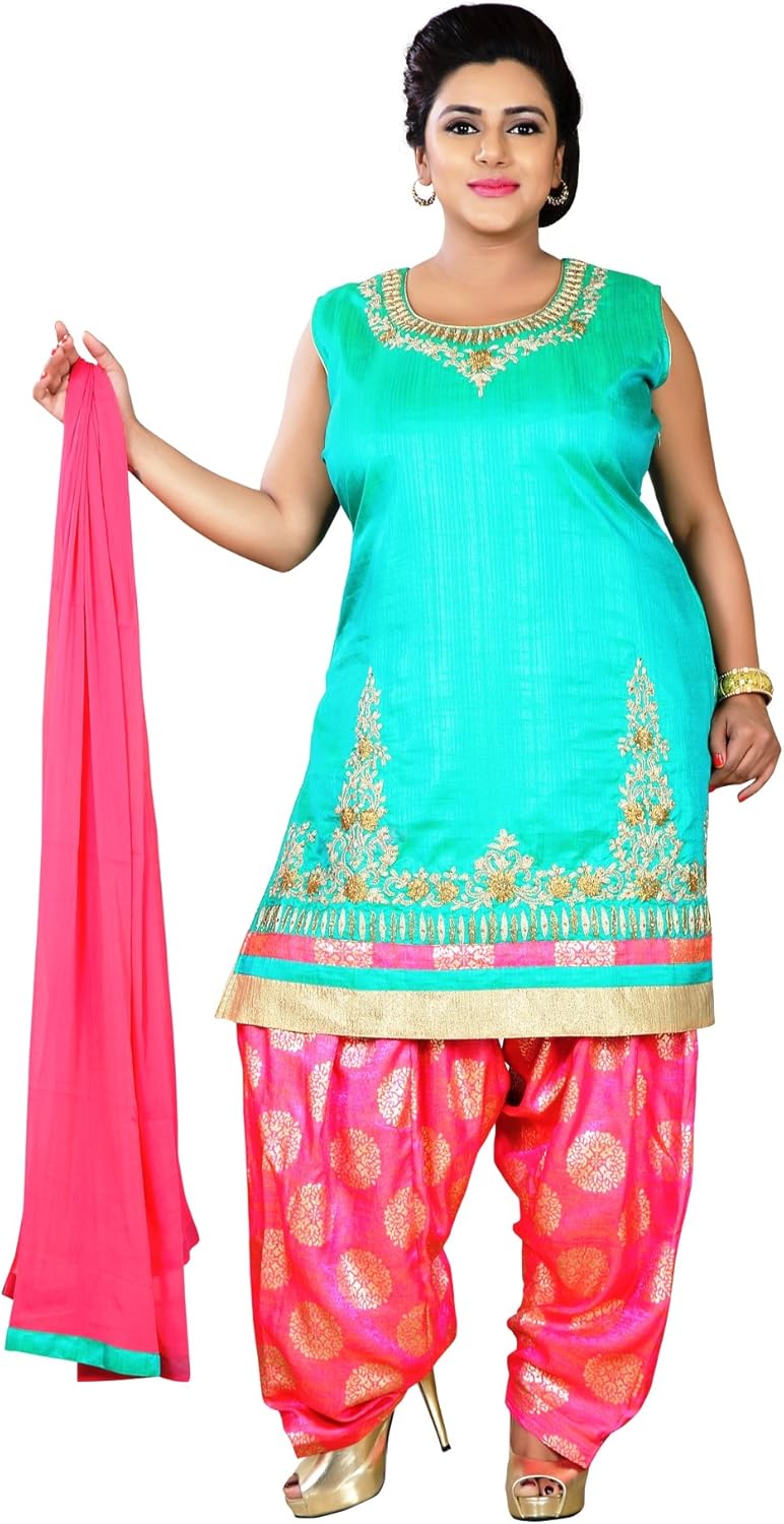 Plus Size Indian Readymade Suits for Women Ladies Patiala Salwar Suit
