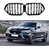Front Grill/Grilles Kidney Grill Replacement for BMW X6 Series G06 2020-IN (Gloss Black)