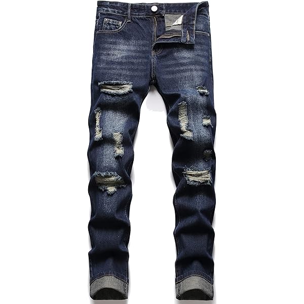 RXXKKK Men's Classic Zipper Biker Regular Fit Flex Jean (28, 0003