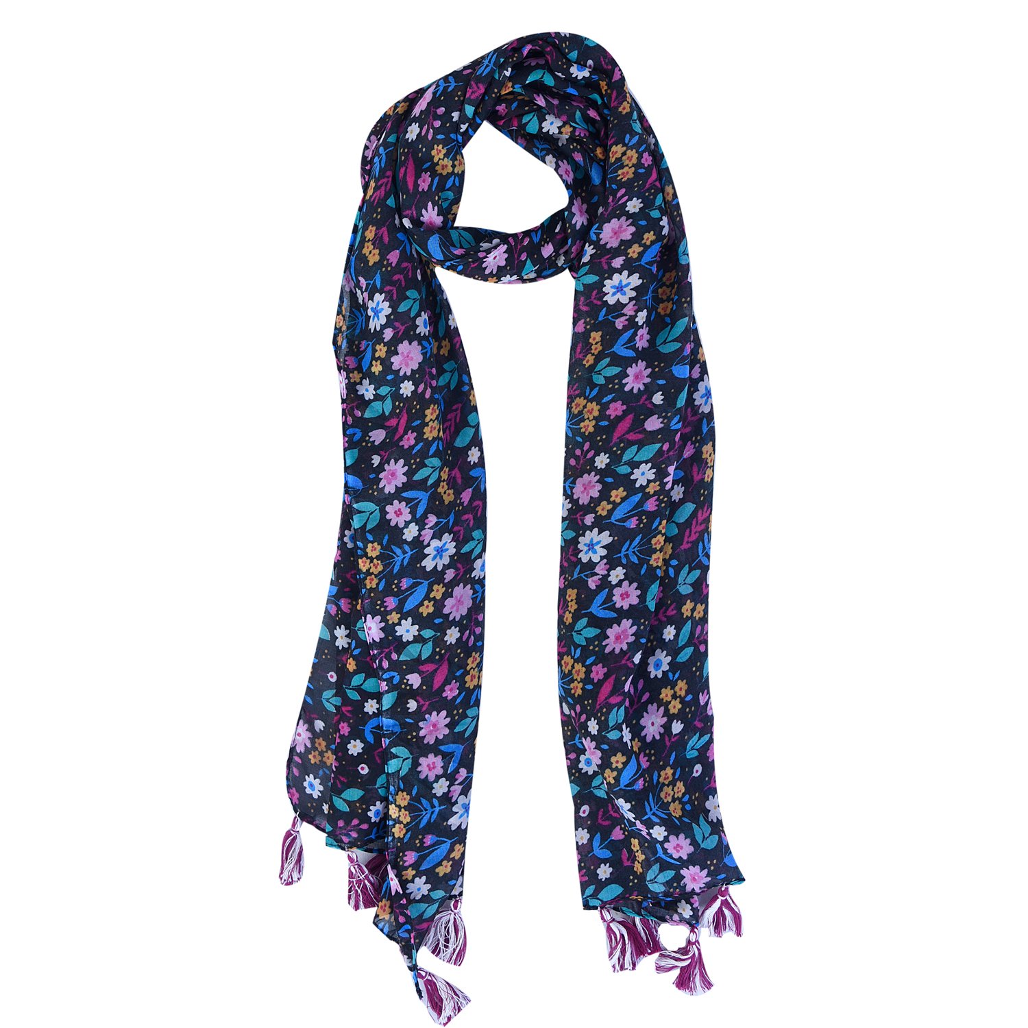 ziva fashion womens floral chiffon stole
