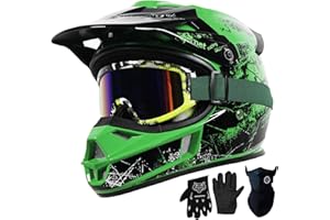 Loyoriwy DOT Approved Kids ATV Helmet with Visor Electric Dirt Bike for Kids 8-14 Lightweight Multi Sport Motorcycle Helmet for Boys Girls Youth BMX, Motocross,Dirt Bike Helmet