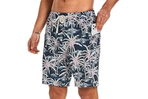 HODOSPORTS Mens Swim Trunks No Mesh Liner Mens Board Shorts 9 Inch Quick-Dry Bathing Suits with Zipper Pockets