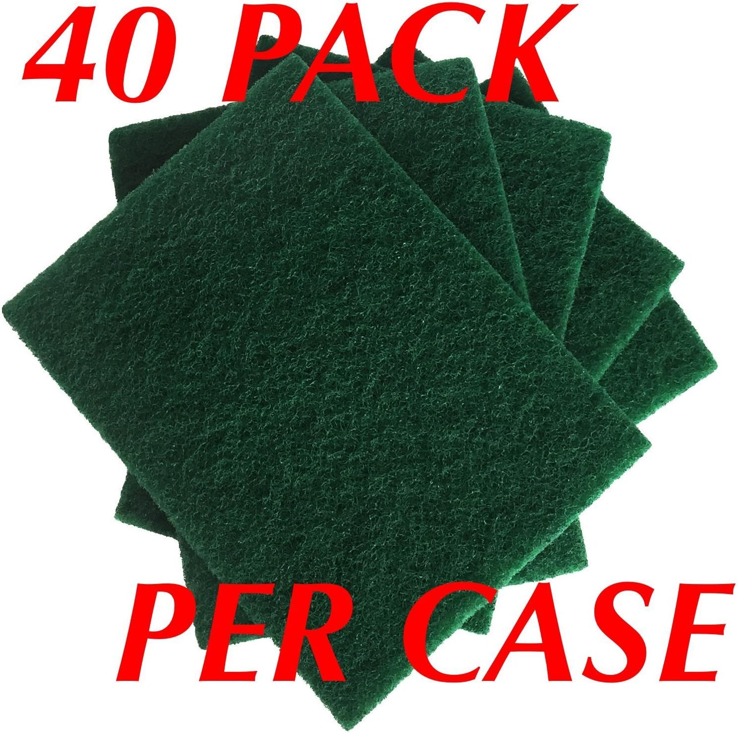HeRO Dish Scrubber Scouring Pads - Household Scrub Pads for Stove Top Cleaner and Kitchen Scrubbers for Dishes, Cuts Solvents & Greasy Messes, Green 4.5 x 6 inch (Pack of 40): Health & Personal Care