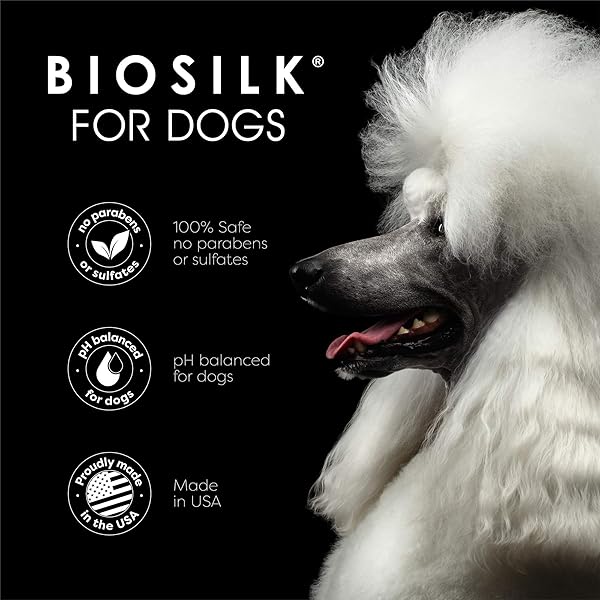 BIOSILK FOR DOGS SILK THERAPY SHAMPOO WITH ORGANIC COCONUT OIL | COCONUT DOG SHAMPOO WATERLESS SHAMPOO | DRY DOG SHAMPOO FROM SILK THERAPY FOR FRESH DOG COATS,BEIGE