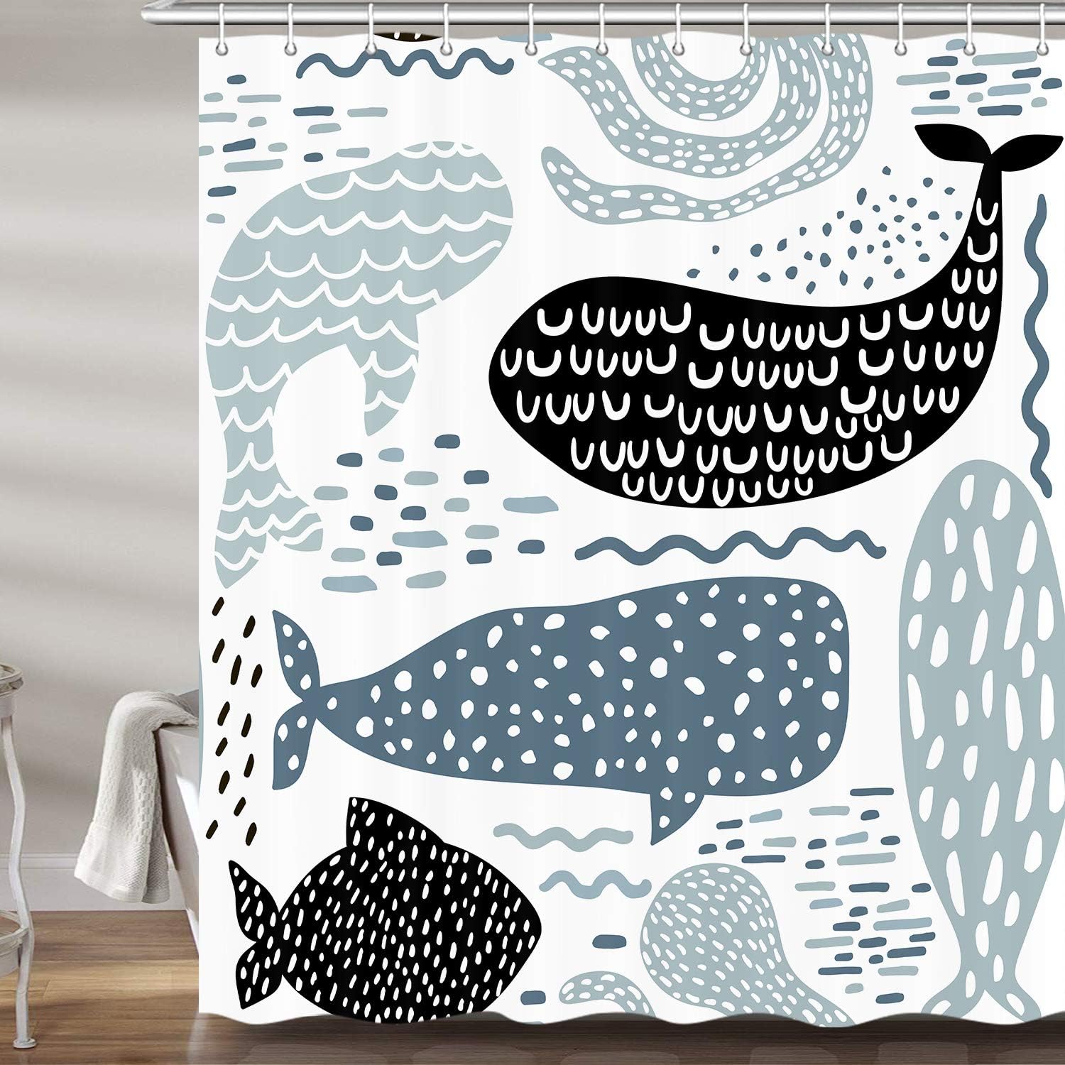 Amazoncom Cute Whale Kids Decor Shower Curtain Amazoncom Cute Whale Kids Decor Shower Curtain