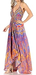 Sakkas 1817 - Lizi Womens Maxi High-Low Halter