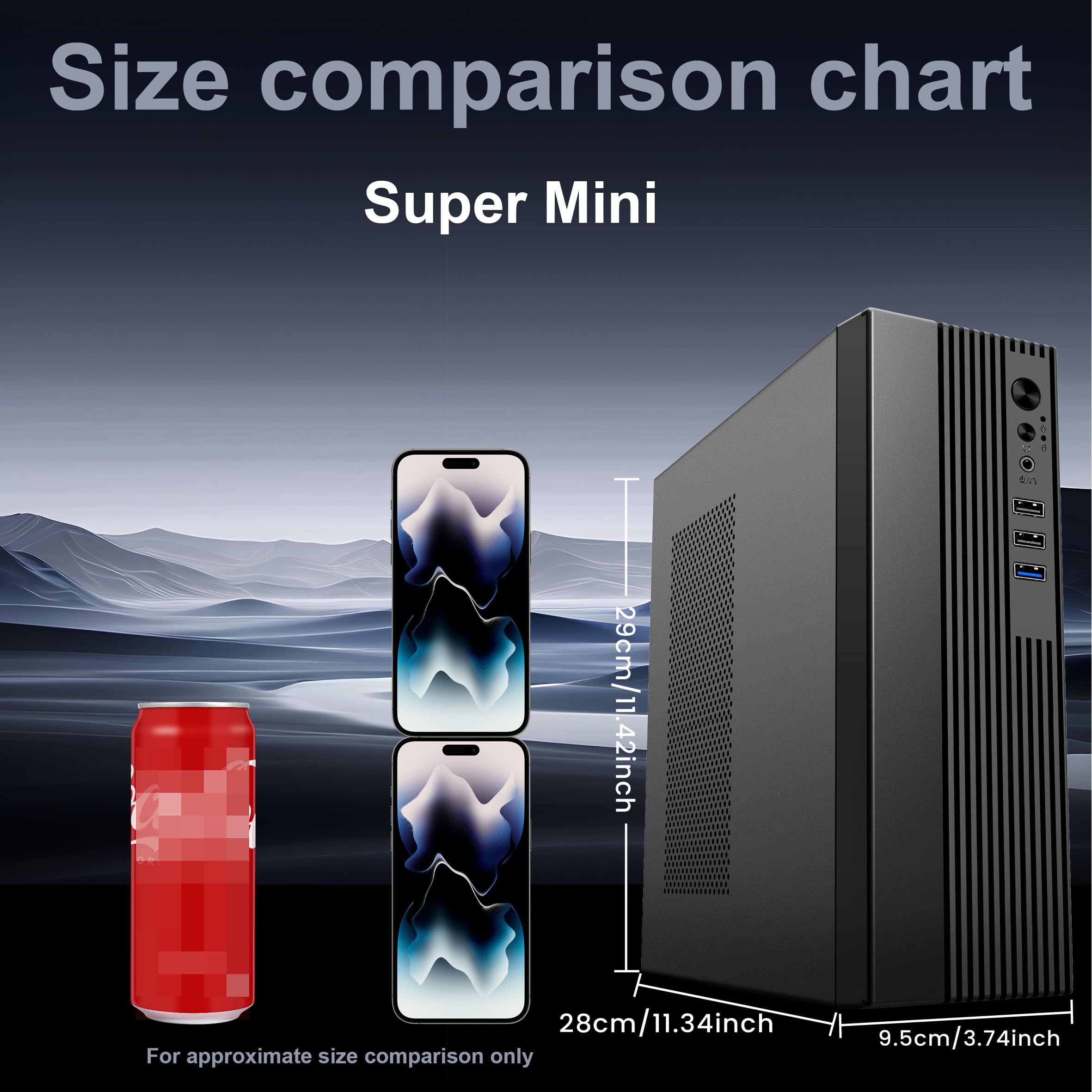 Micro ATX Case PC Case: MATX Case Mini PC ITX Desktop Computer Case Support Micro ATX MATX ITX Mini PC
