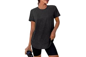 XIEERDUO Workout Tops Womens Short Sleeve Gym Clothes with Sun Protection UPF 50+ Quick Dry T Shirts for Hiking Running
