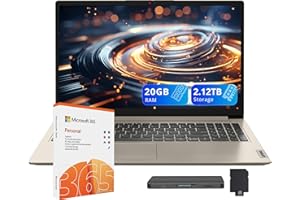Lenovo IdeaPad 1 15.6" HD Laptop, Intel Celeron N4500, 20GB RAM, 1TB SSD+128GB eMMC, UHD Graphics, 1 Year Office 365, Number 