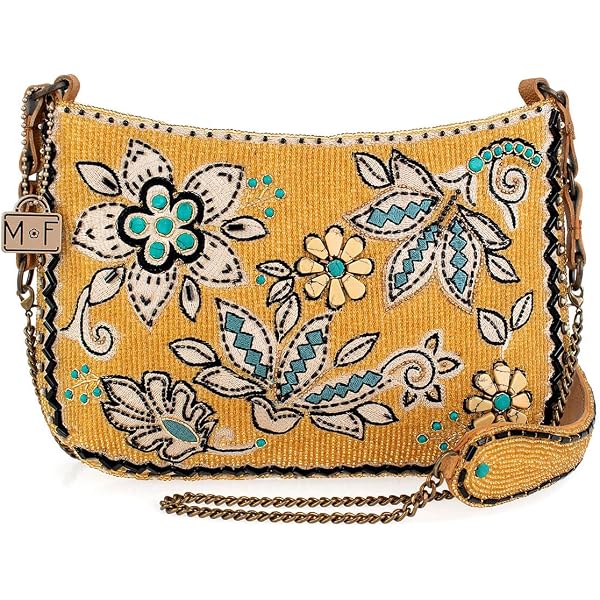 Mary Frances Women's Shaggy Crossbody Handbag - Ivory, Beaded Dog & Butterfly Design, Vegan - View #2