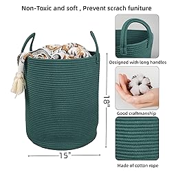 XUANGUO Cotton Rope Laundry Basket Hamper for