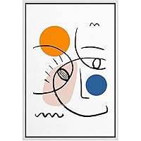 SIGNWIN Framed Canvas Wall Art Boho Decor Illustration Canvas Prints Home Artwork Decoration for Living Room,Bedroom - 16x24 inches